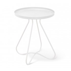 Стол журнальный Sheffilton SHT-CT3 артикул Сж-73 белый муар (+)